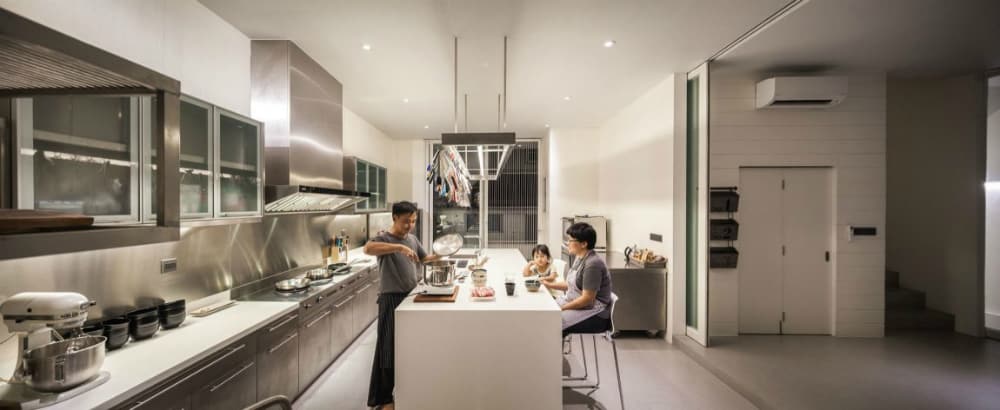 Stainless steel outfits an entire kitchen