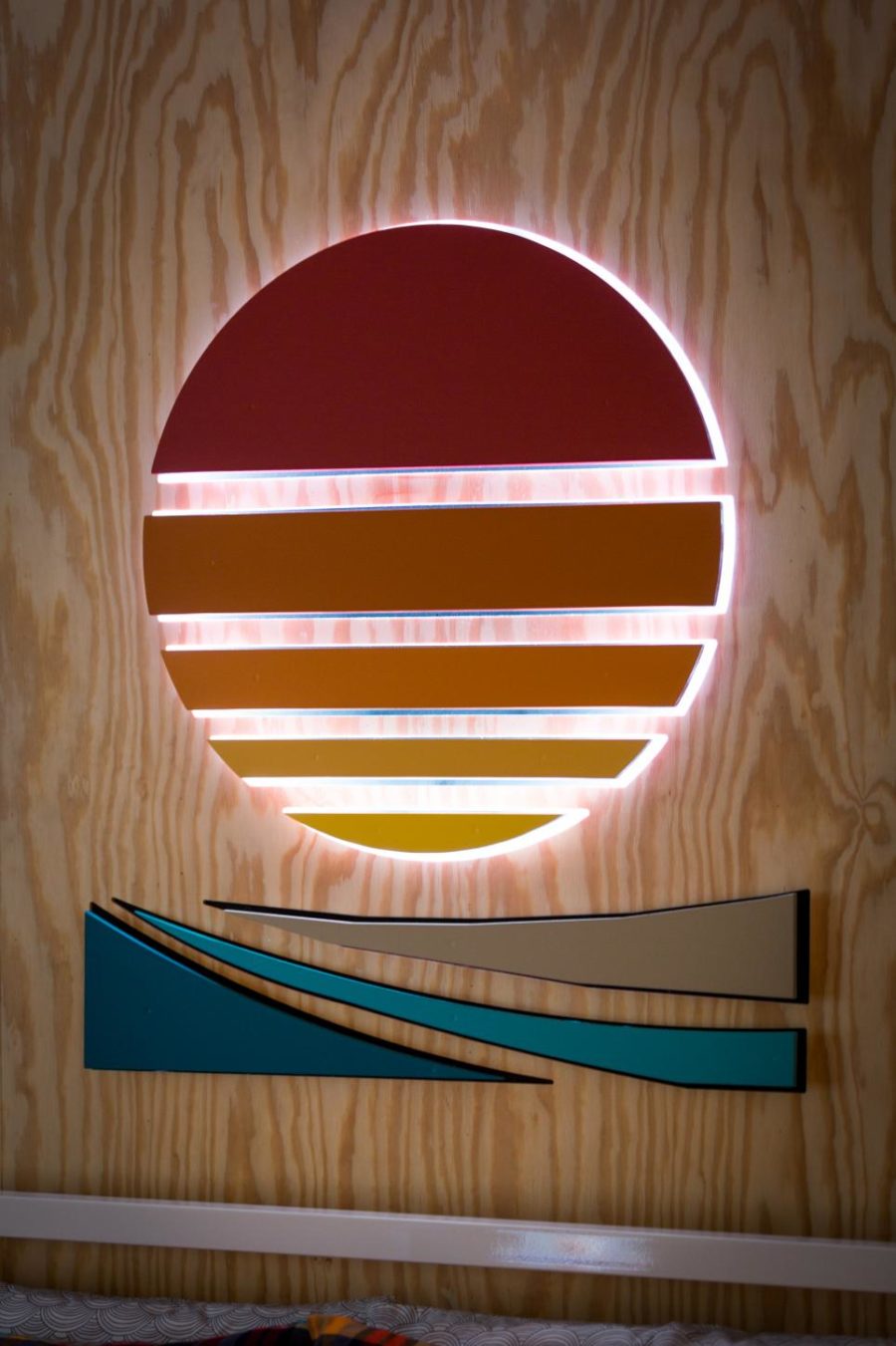 Sun Wall Art and Lighting Fixture by J&J Design Group