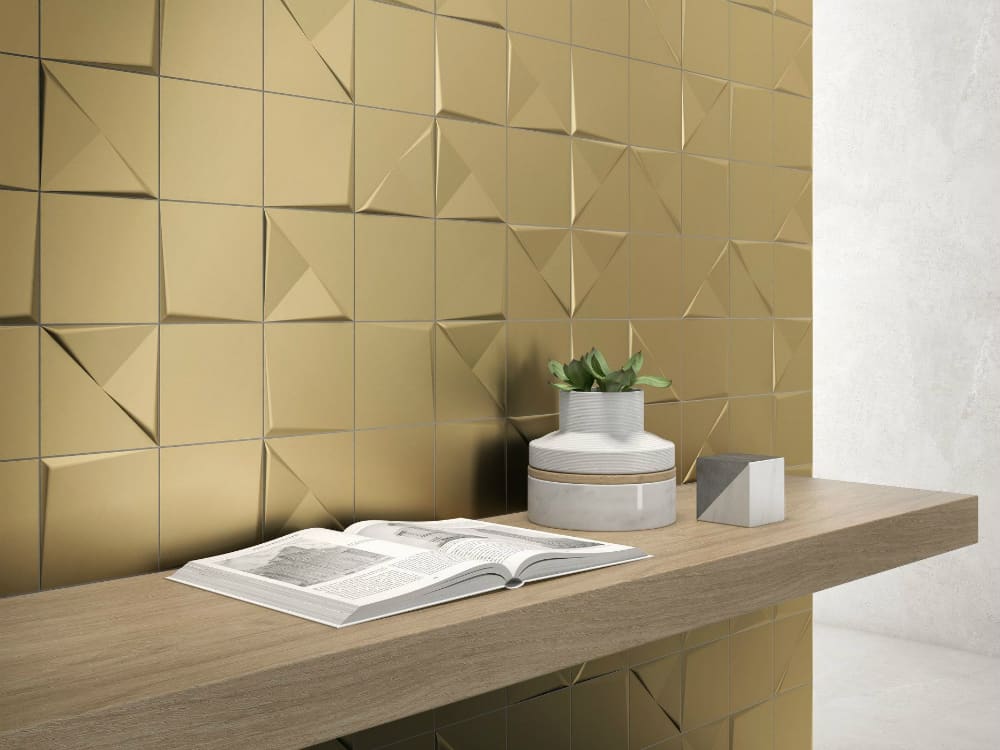 Aleatory Gold tiles by Alea
