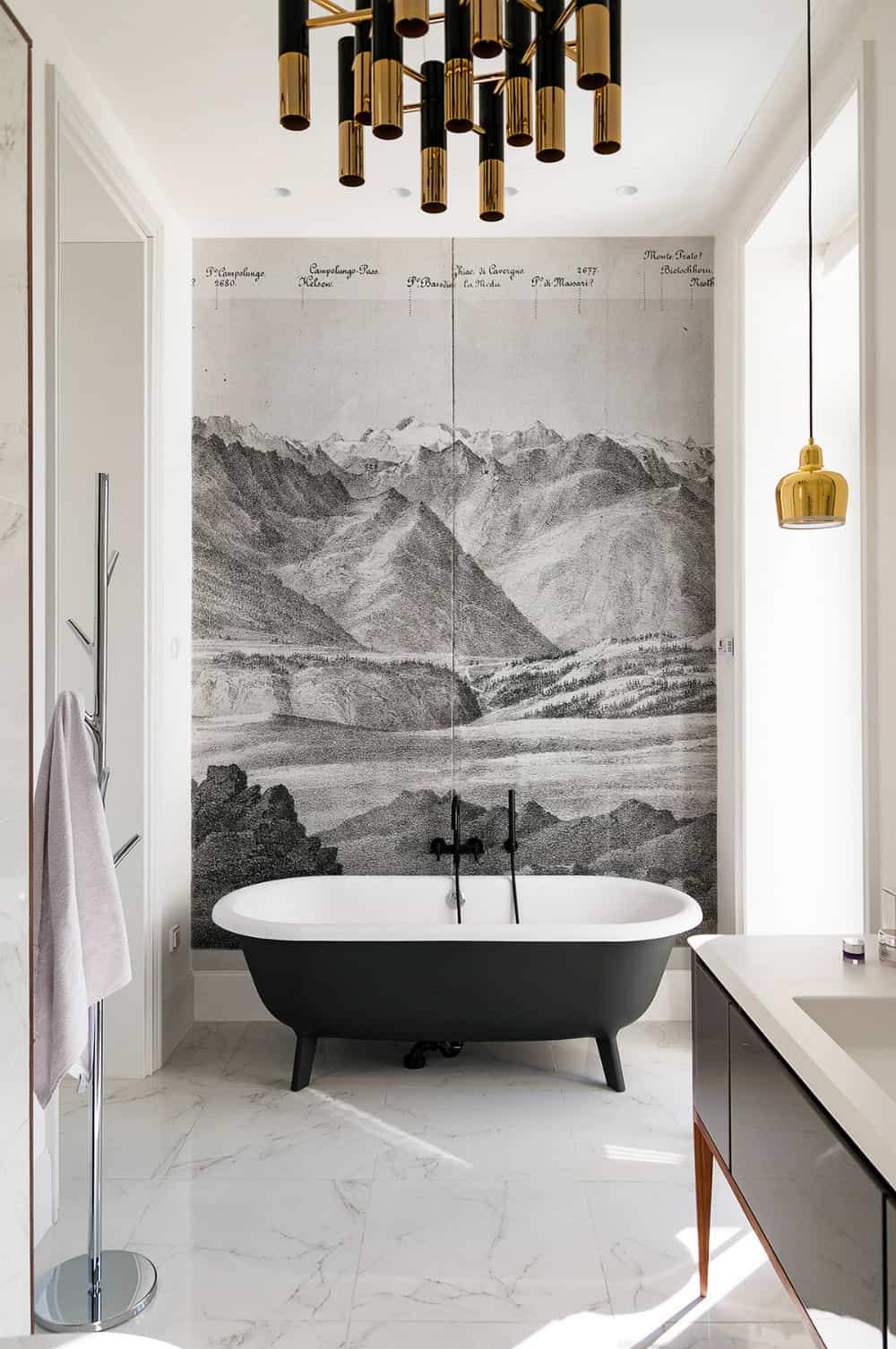 Bathroom feature wall takes the creativity prize