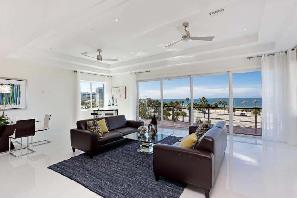 Beachfront living room from Michael Saunders & Company