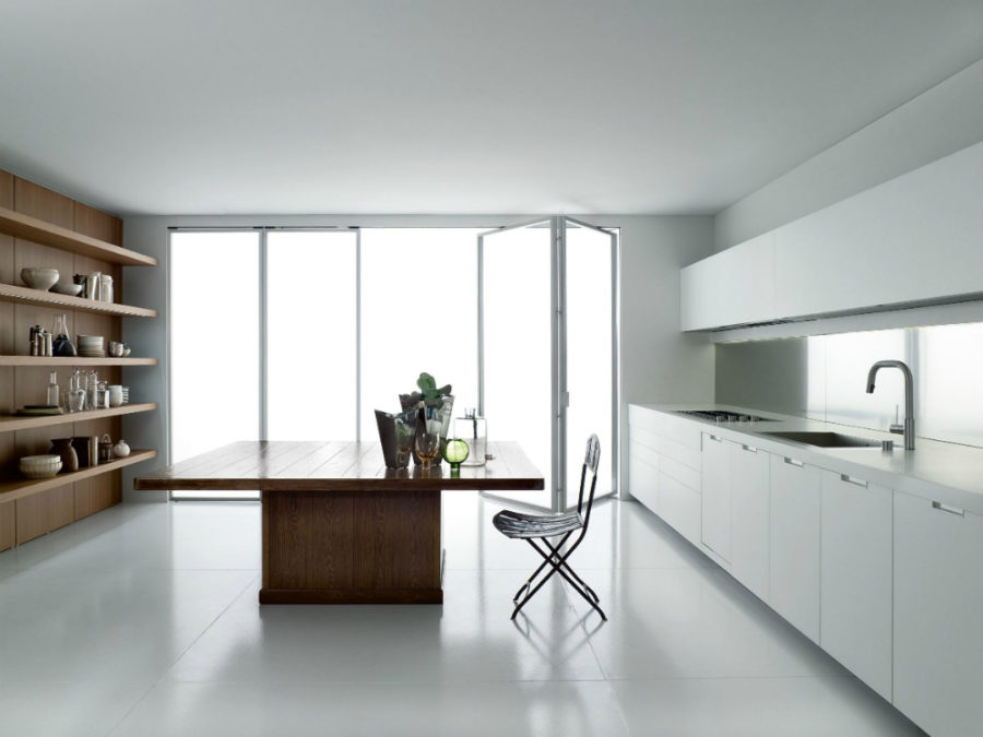 Big wide kitchen island table WK6 by Boffi