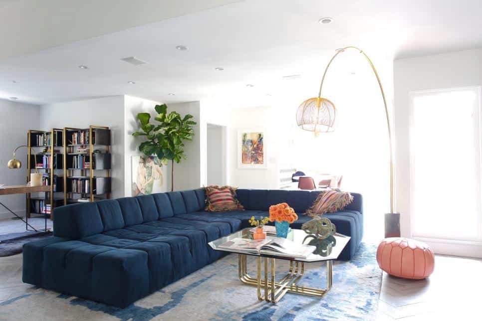 Colorful living room by Caitlin McCarthy Designs