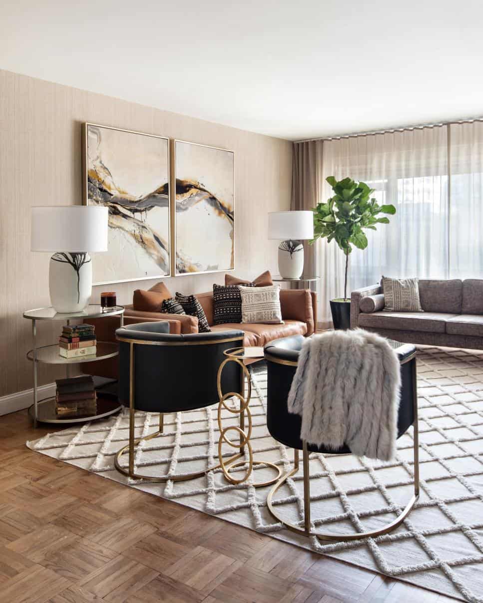 Elegant luxury living room by Allison Lind