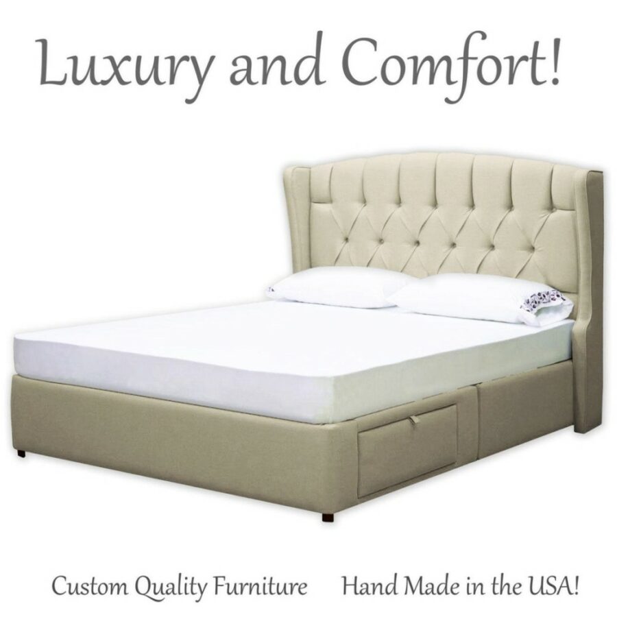 Meridian Diamond Tufted Luxury - Soft Bed Frame