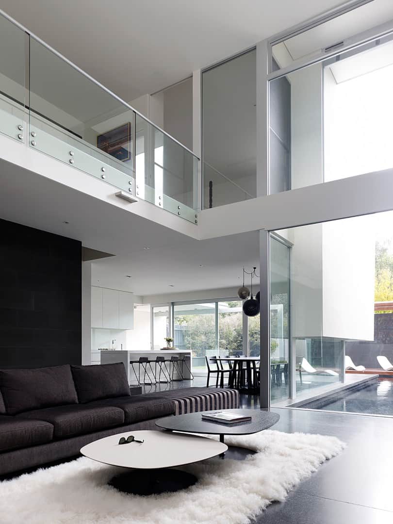 Sleek living room interior by Steve Domoney Architecture
