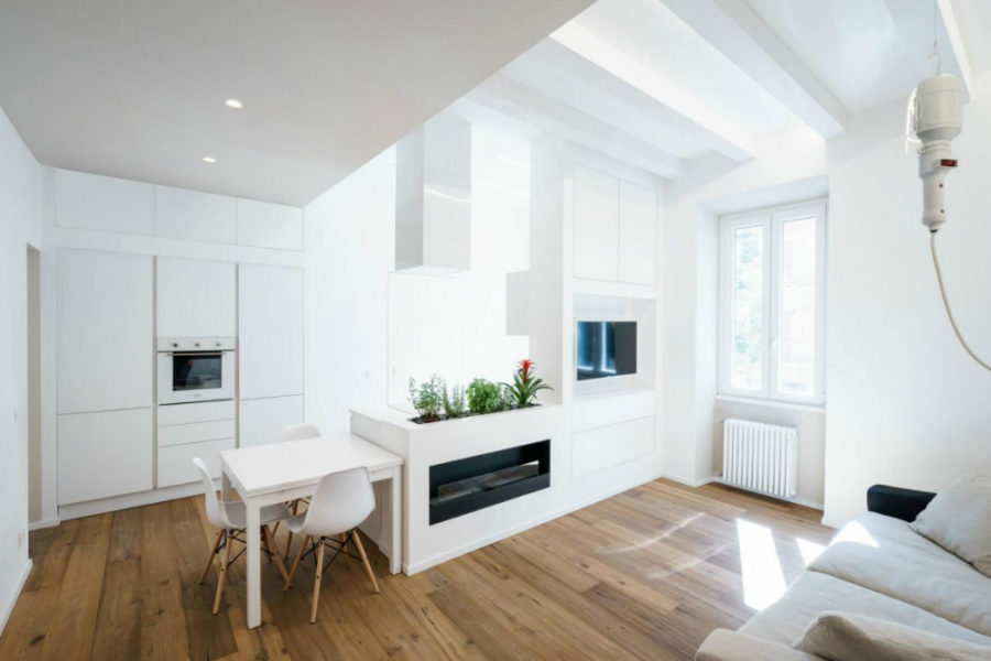 All-White Ethereal House is a Space-Efficient Apartment in ...