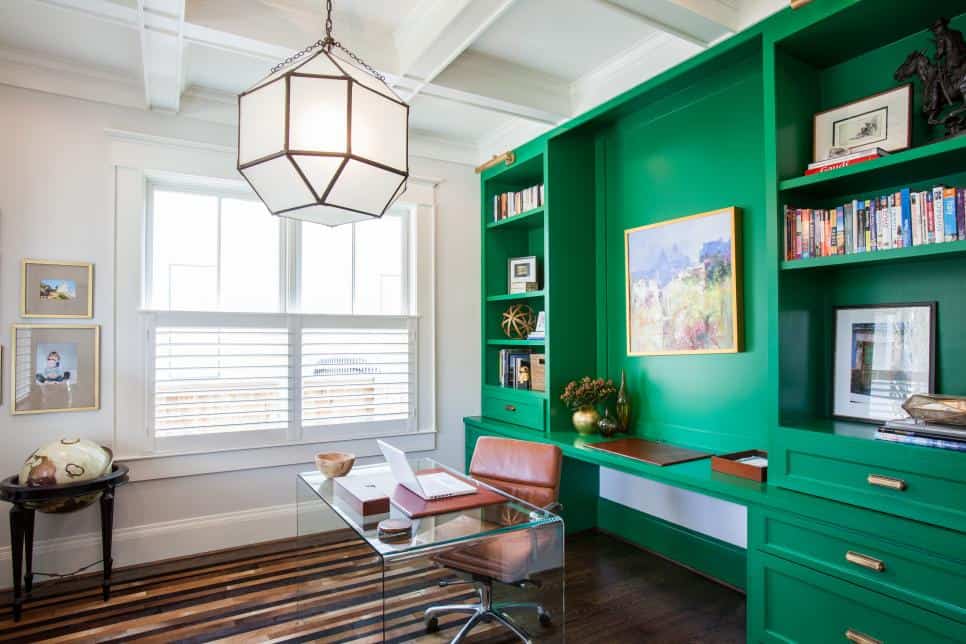Bright home office by Marie Flanigan Interiors
