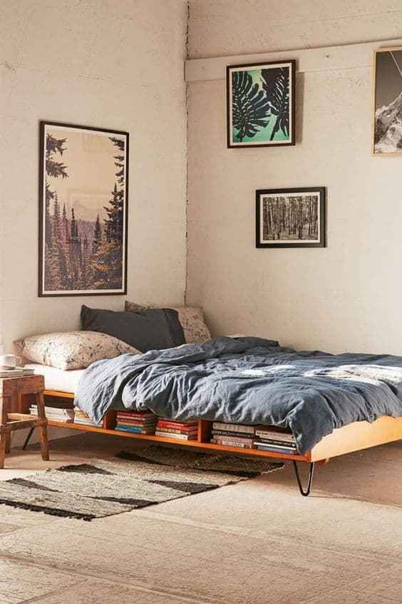 Modern bed With Built In Storage