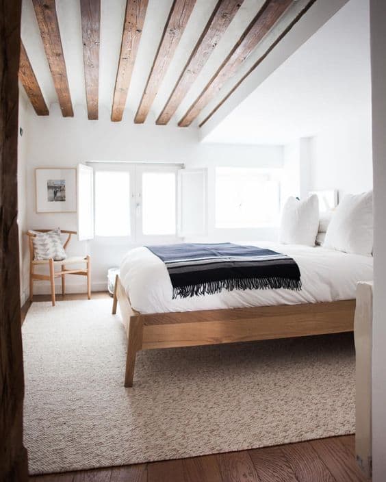Natural Simple Modern Rustic Bed