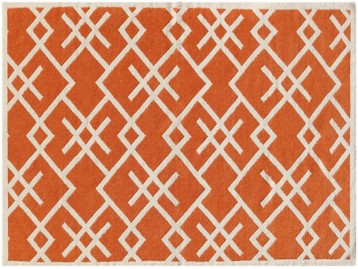 Orange Crisscross Zara Area Rug from Kirklands