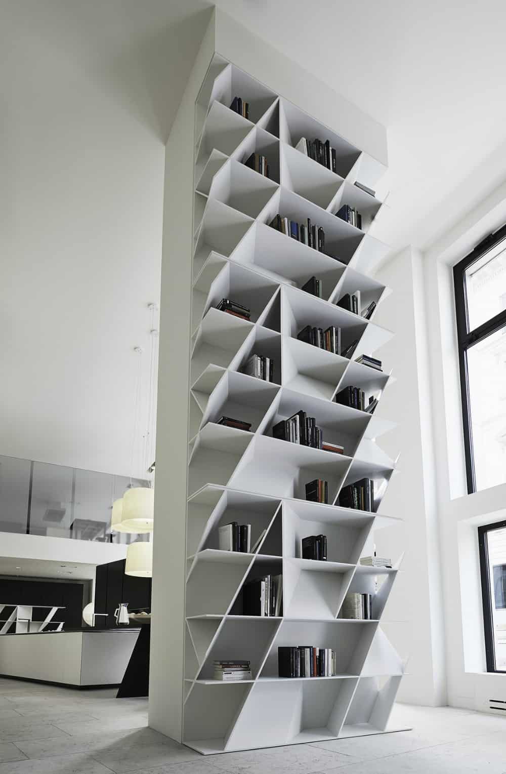 Sharp bookshelf by Daniel Libeskind