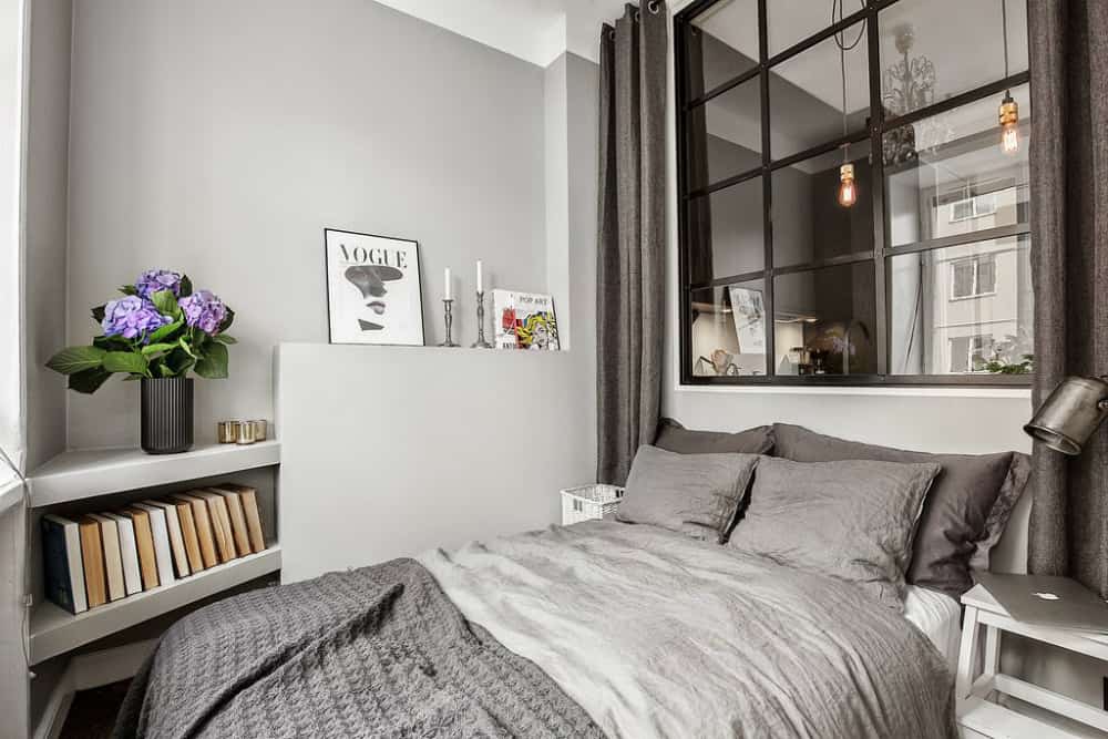 Sleeping nook in stylish grey