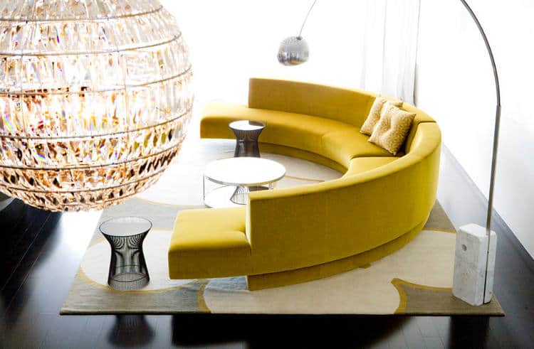 Yellow Modern Round Sofa