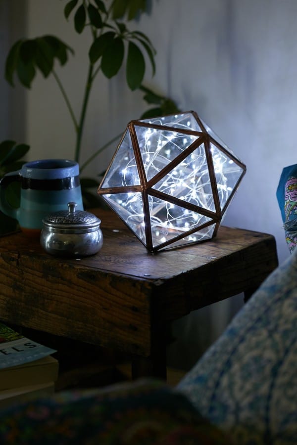 Polyhedron Fairy Light Table Lamp