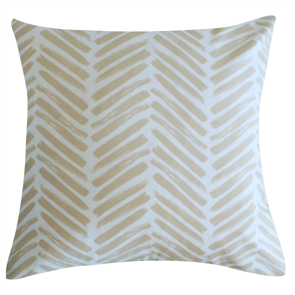 Herringbone Sand Pillow by Clairebella