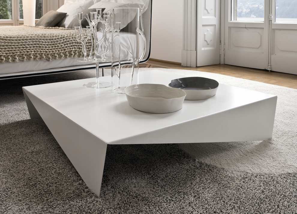 Contemporary white coffee table design