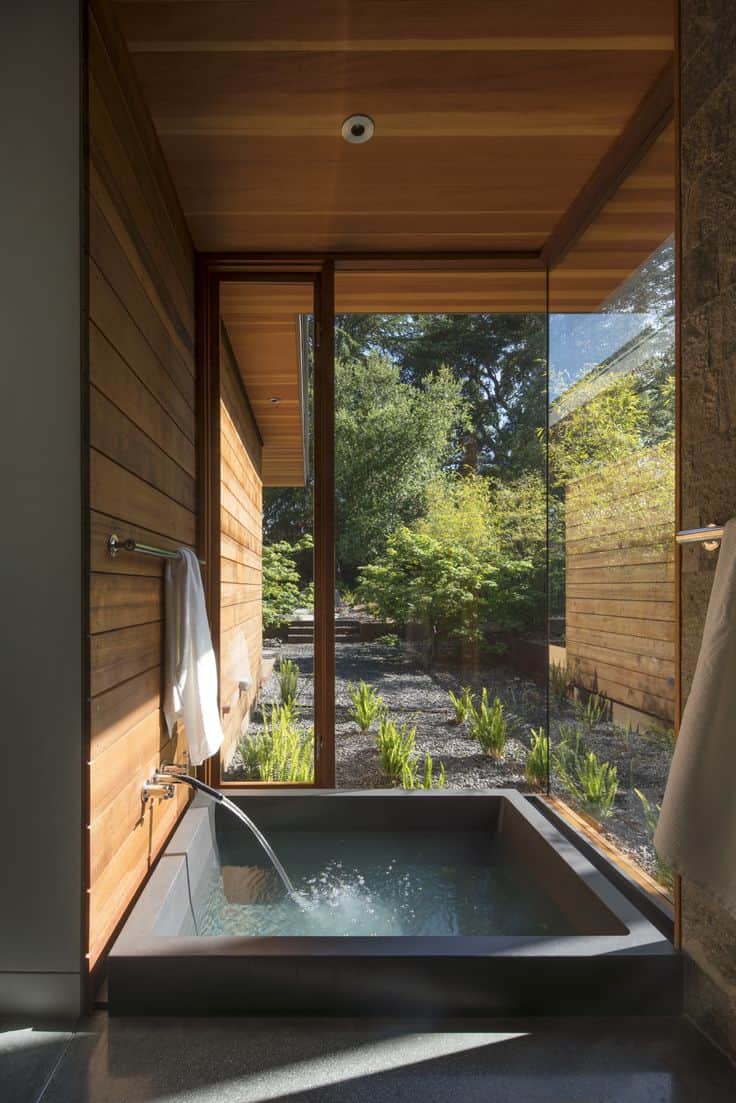 Japanese Soaking Tub with private garden