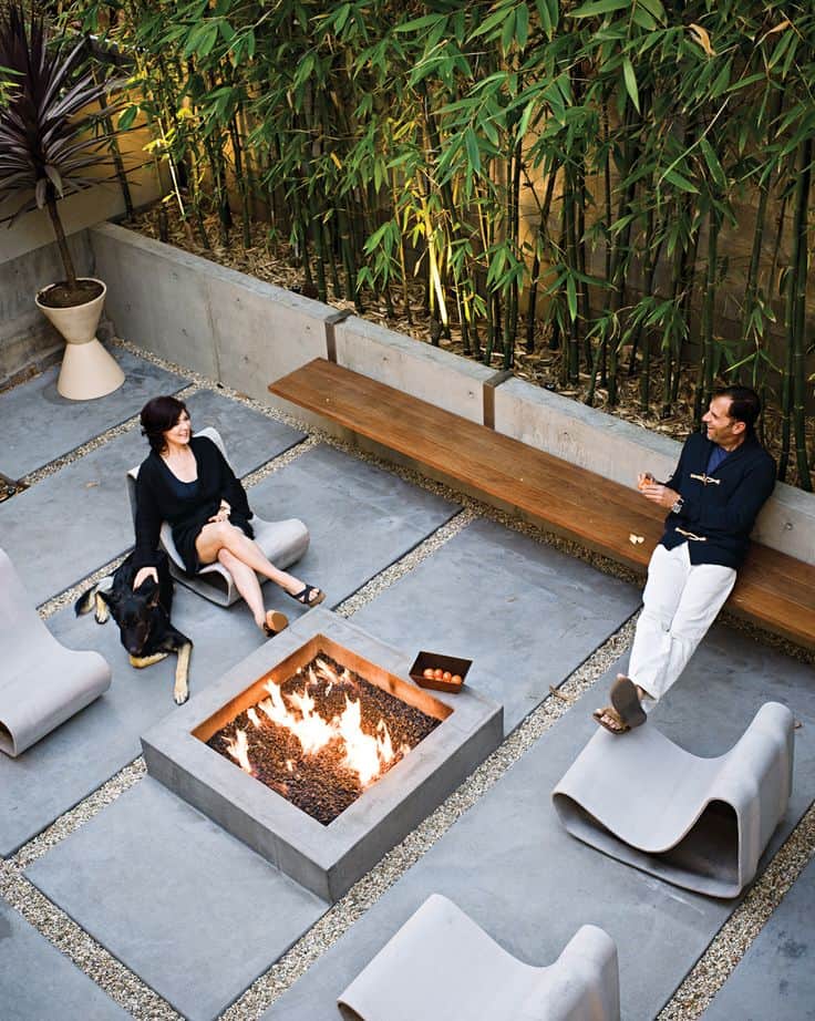 Low Modern Fire Pit