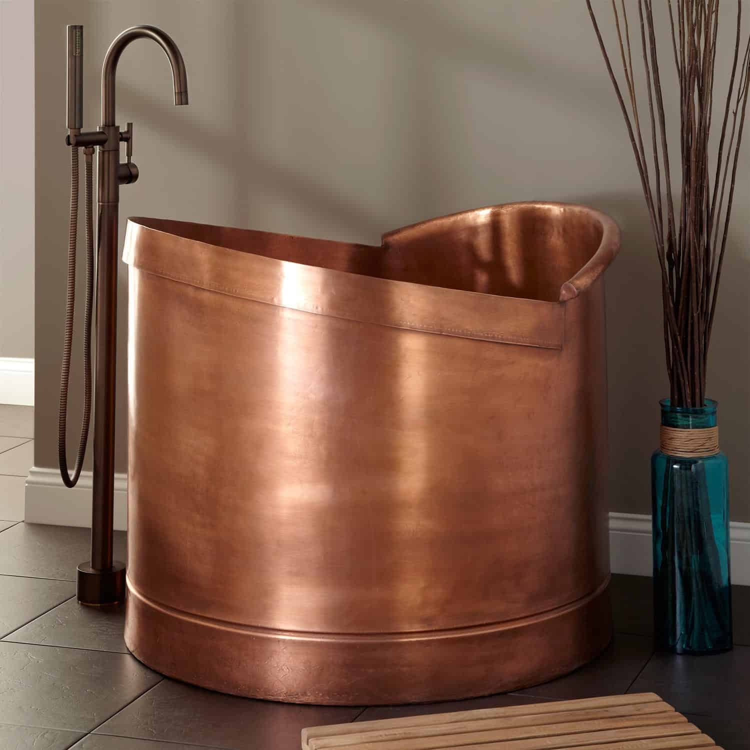 Modern Copper Japanese Soaking Tub