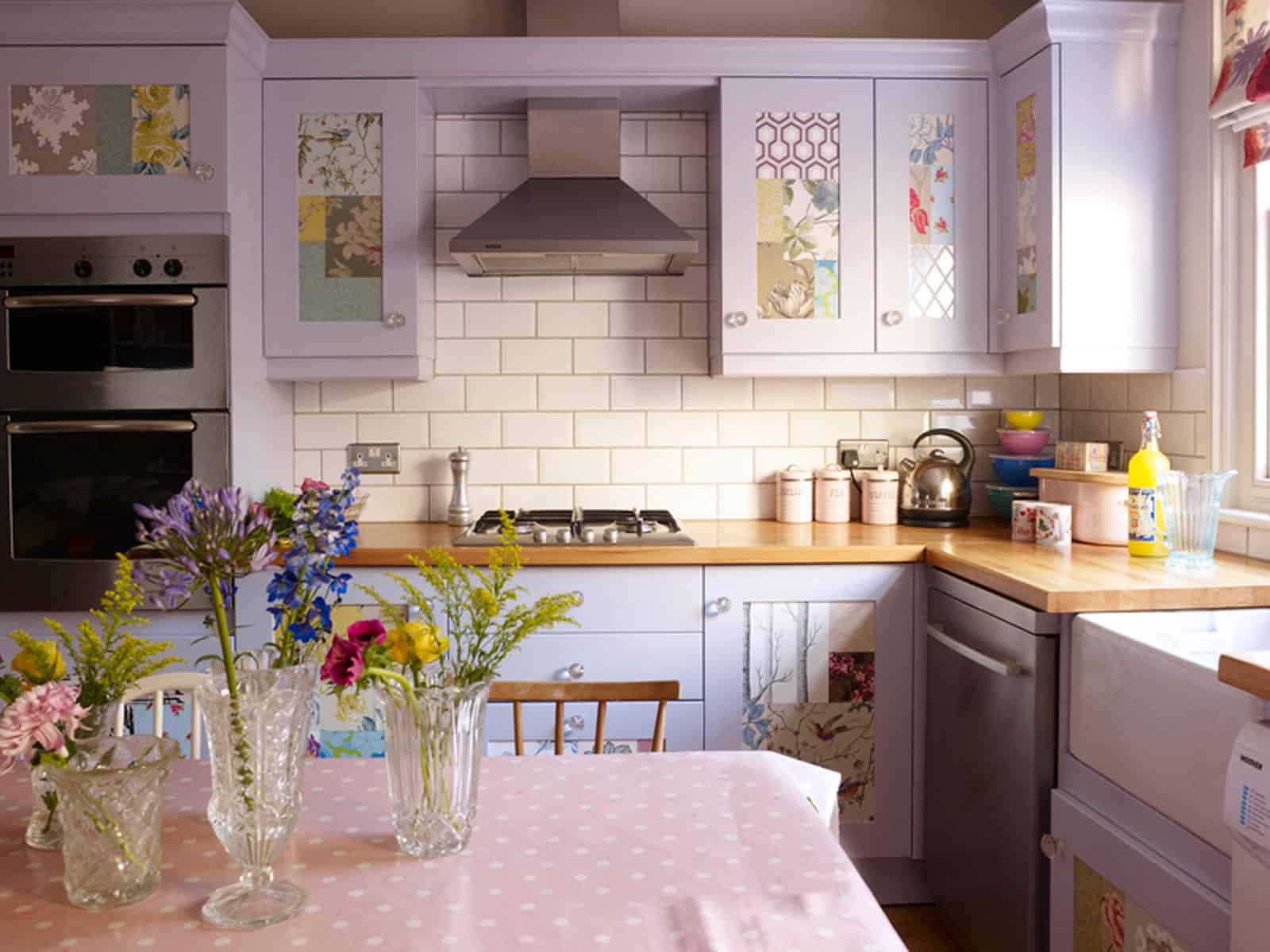 Purple Kitchen cabinets