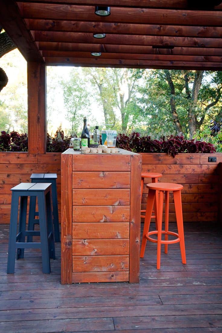 Rustic Modern Outdoor Bar Design