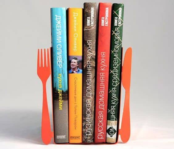 fork and knife bookend