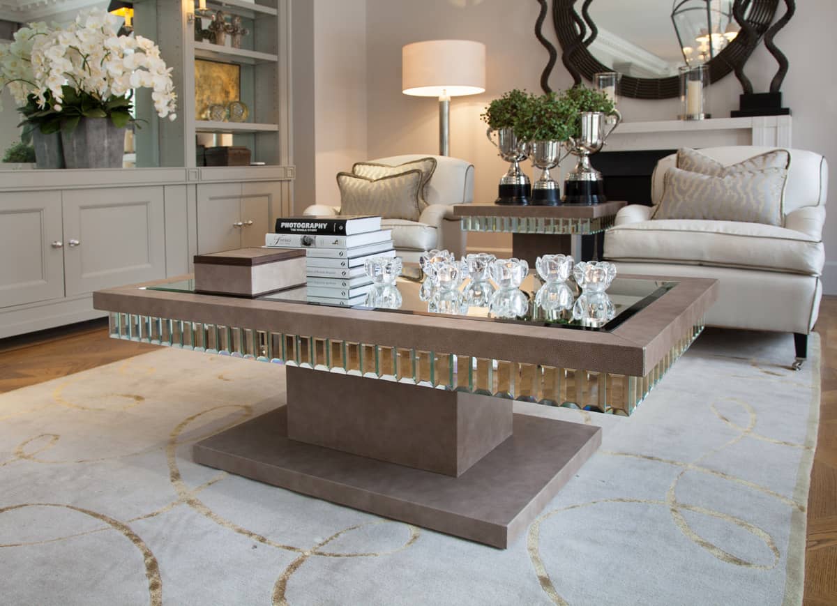 glam modern large coffee table