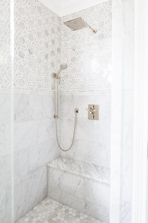 25 Shower Tile Ideas To Help You Plan, Grey And White Bathroom Shower Tile Ideas
