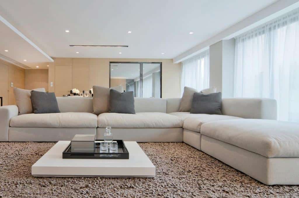 modern white large coffee table