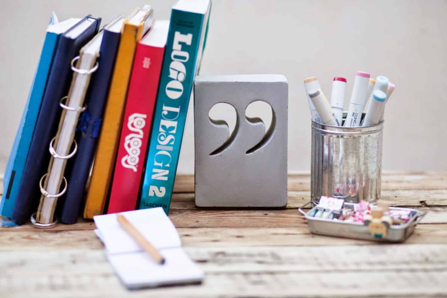 quotation marks bookend