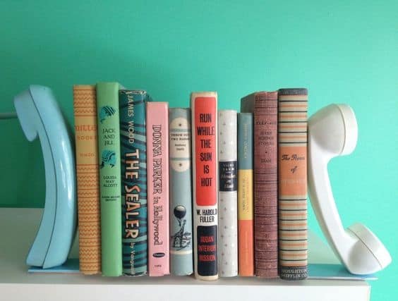 vintage phone bookend