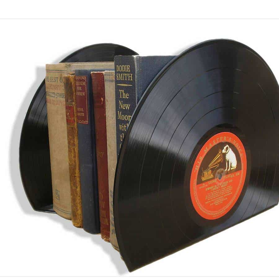 vinyl record bookends
