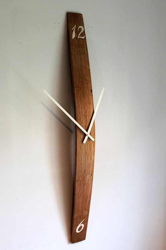 barrel stave wall clock