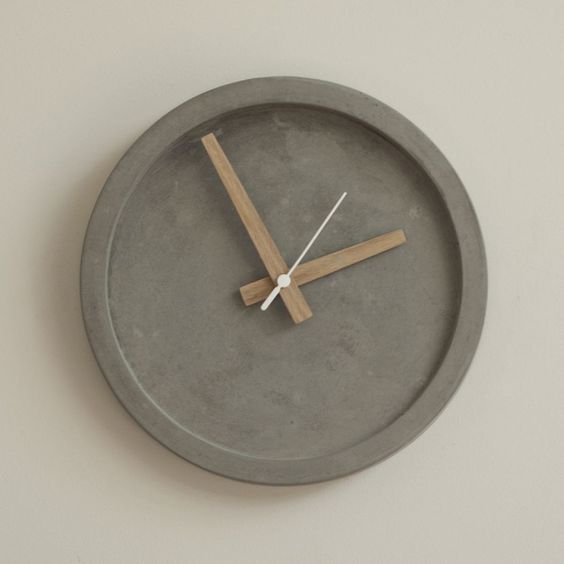 concrete wall clock