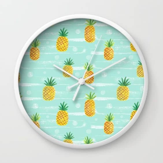 pineapple wall clocks
