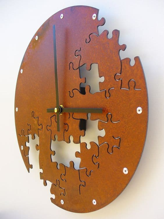 puzzle wall clock