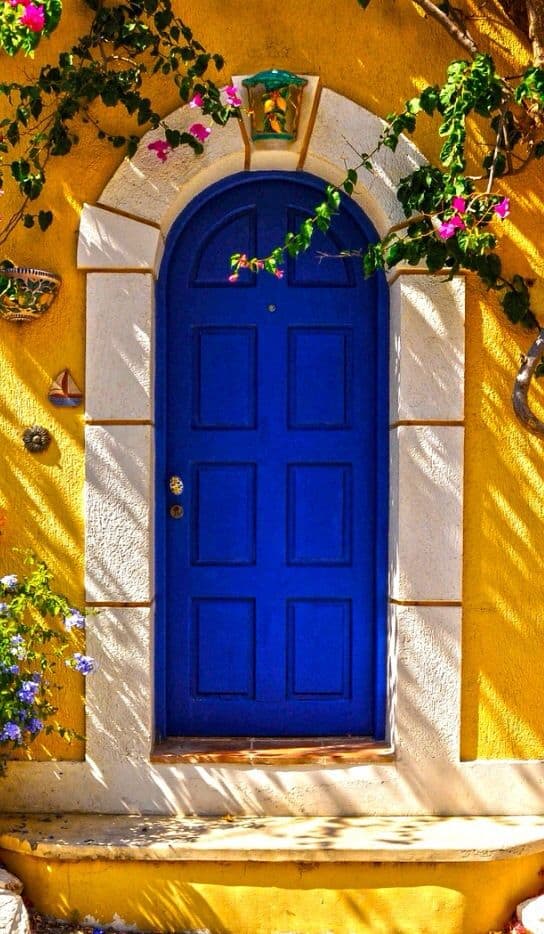 royal blue front door design