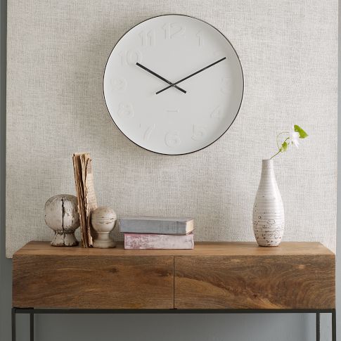 simple white modern wall clock