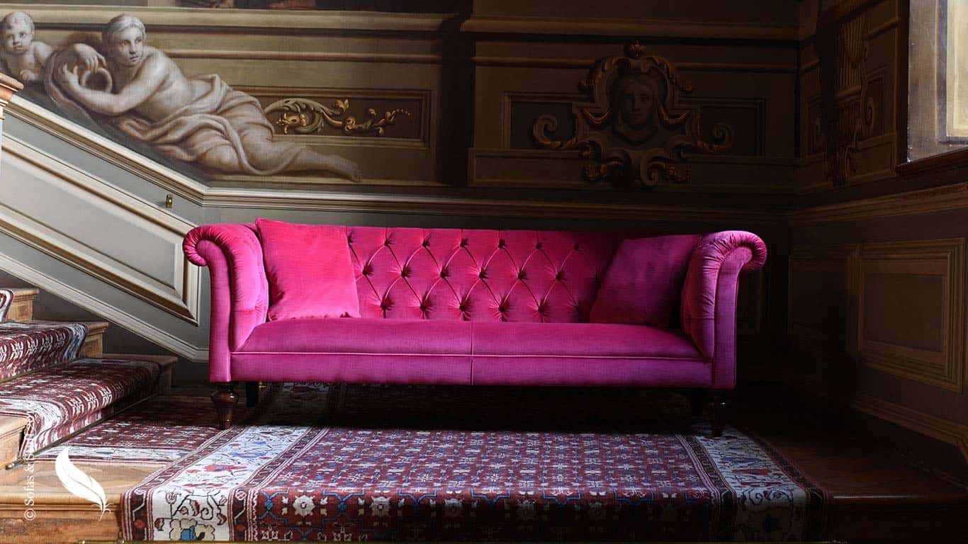 Pink-Velvet-Sofa