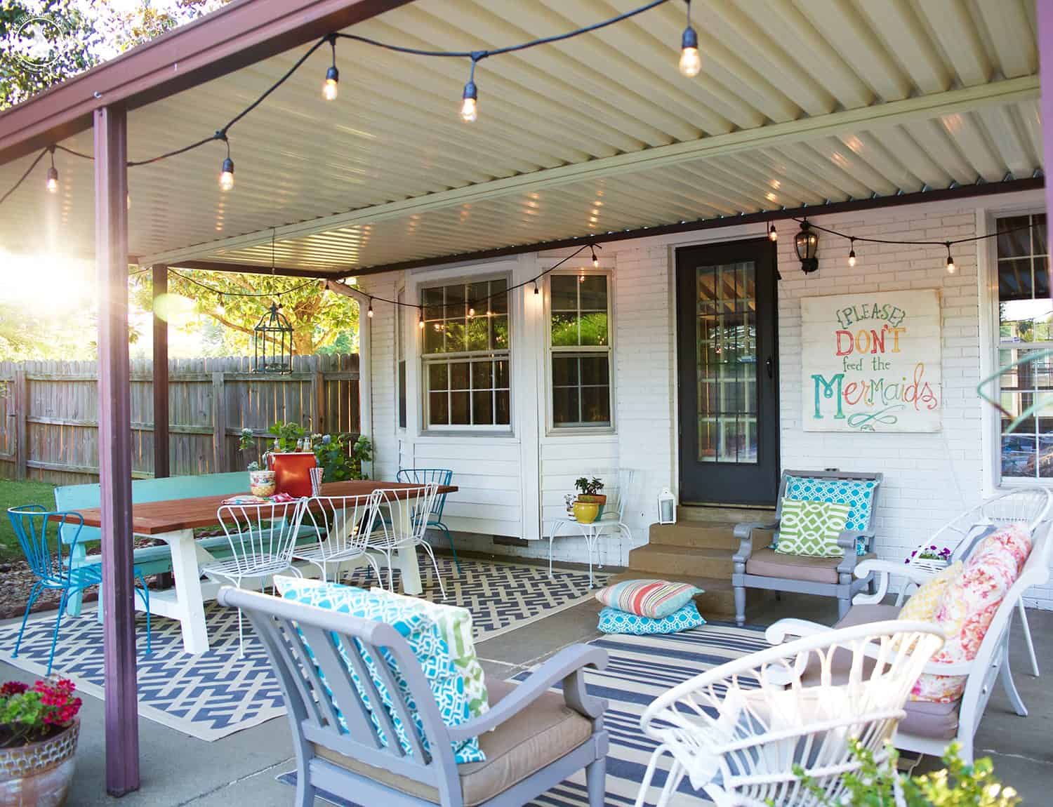 delicate colorful simple backporch
