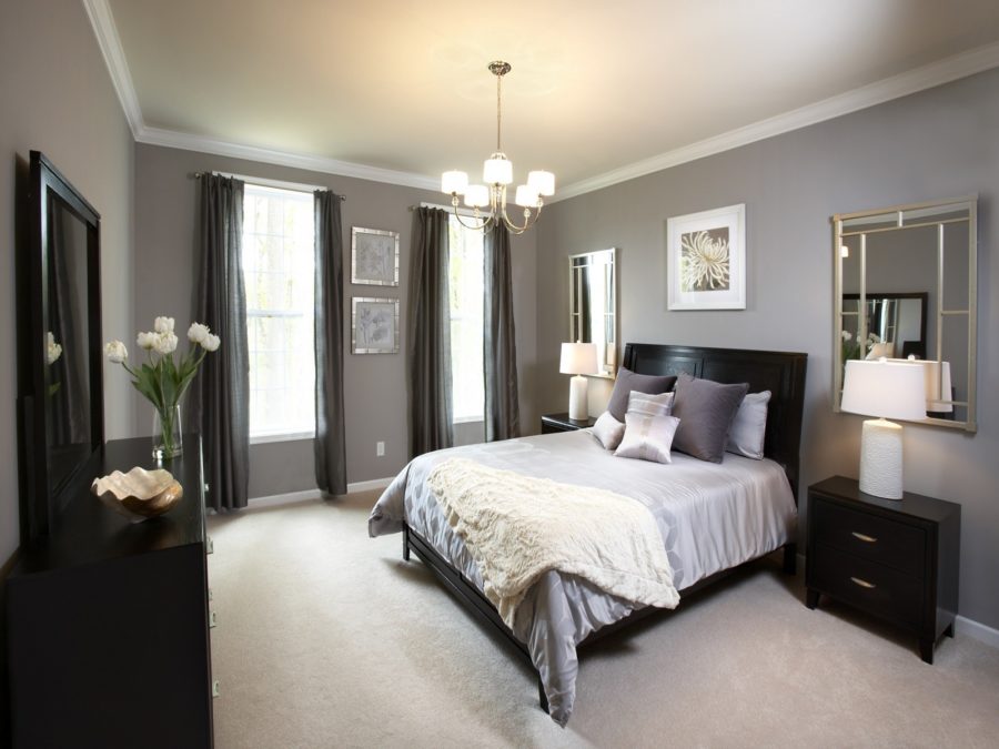 best color bedroom furniture for grey walls