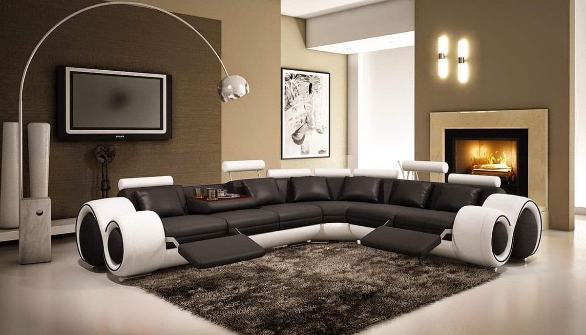 modern curved sectional sofa