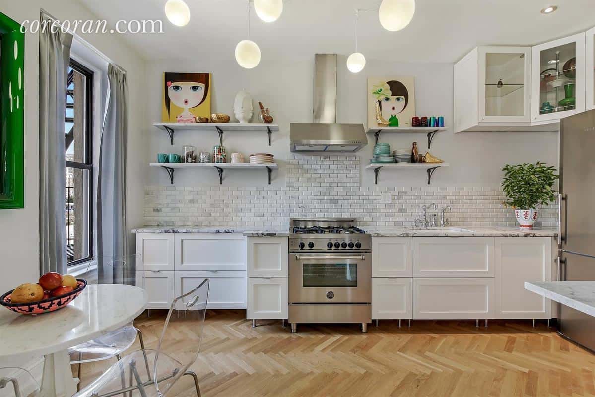 eclectic at home dream kitchen with texture