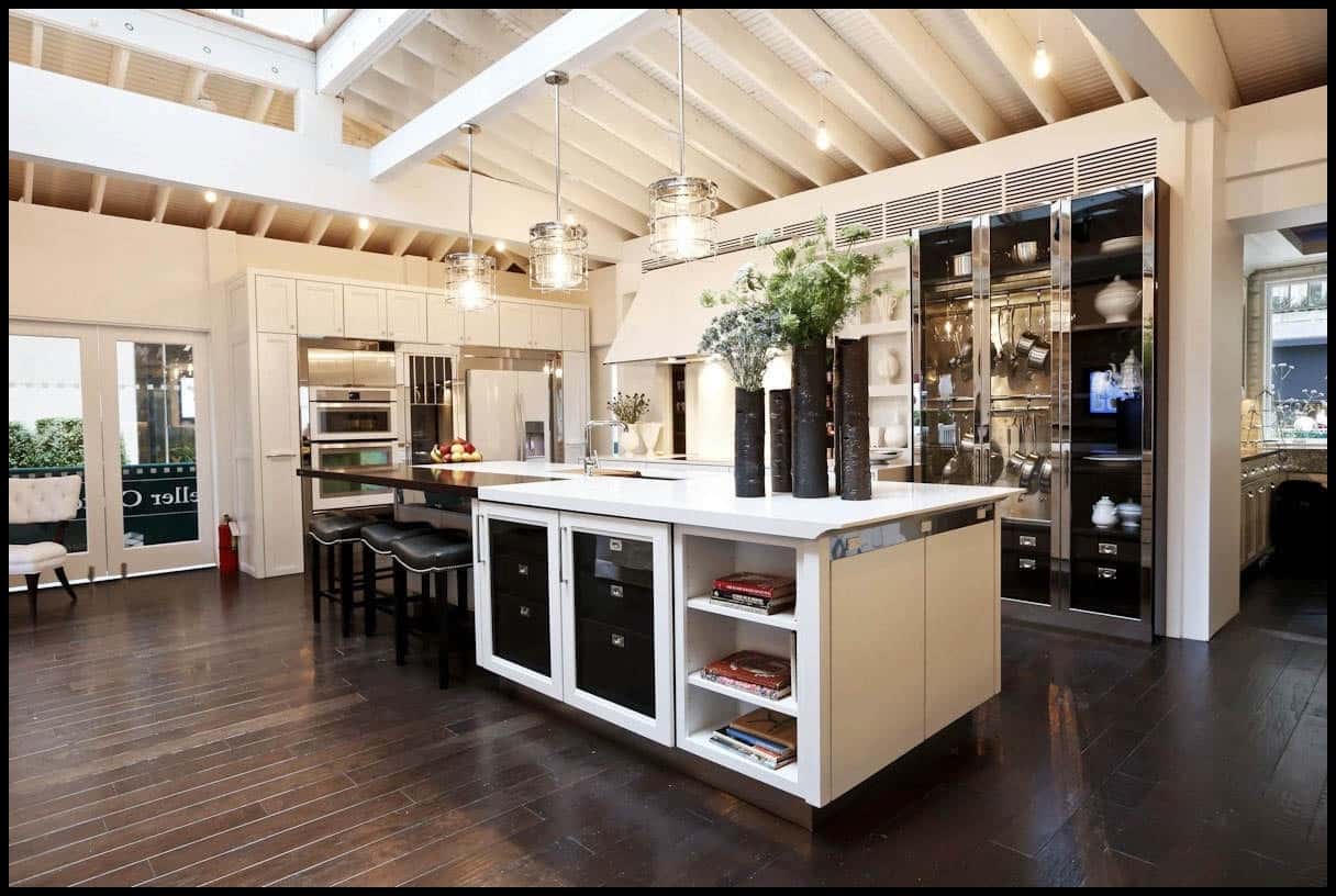 mditerranean-dream-kitchen-ideas-with-dark-wooden-flooring-also-classic-ceiling-in-white-and-completed-with-luxury-kitchen-furniture-sets