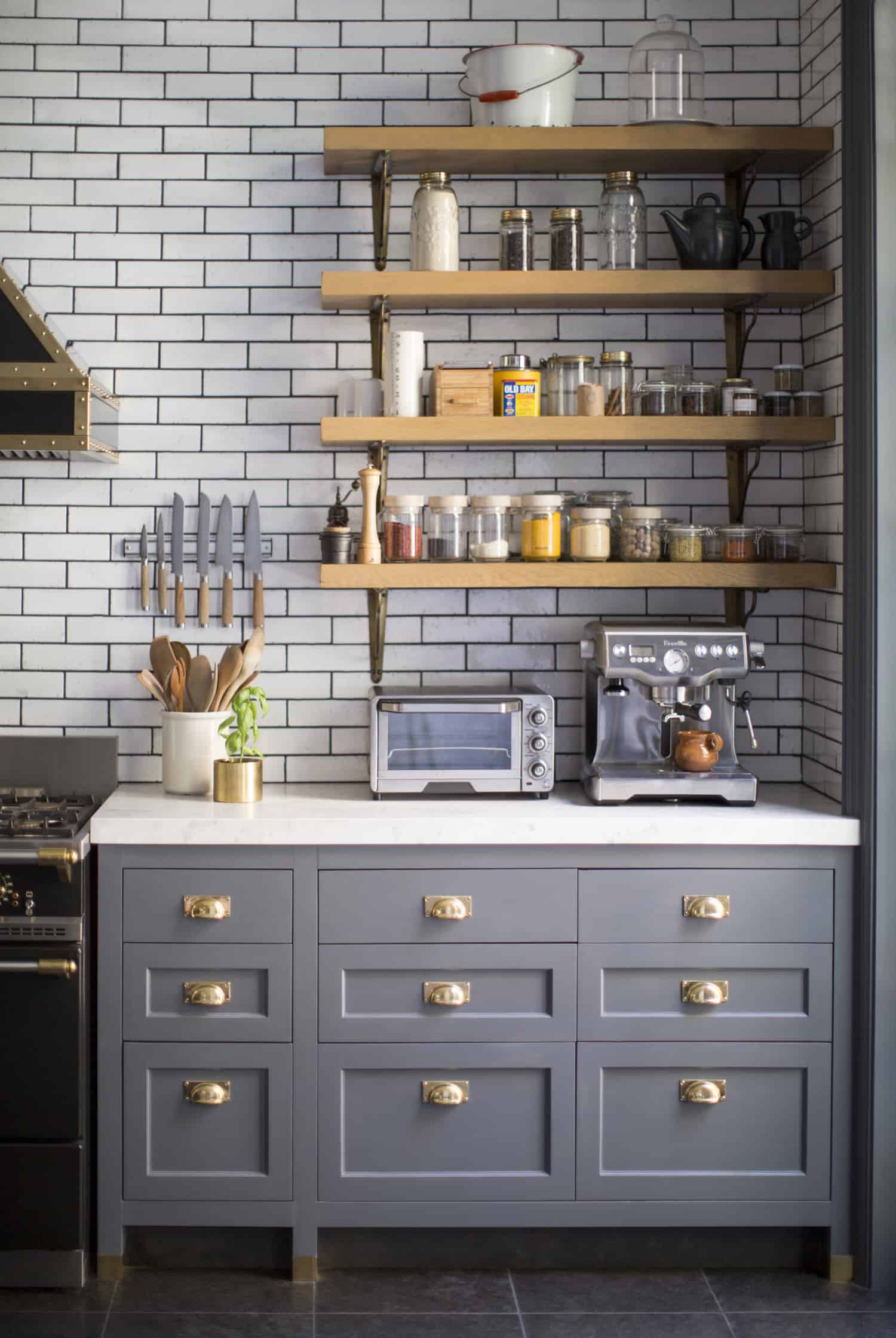 blue grey kitchen design