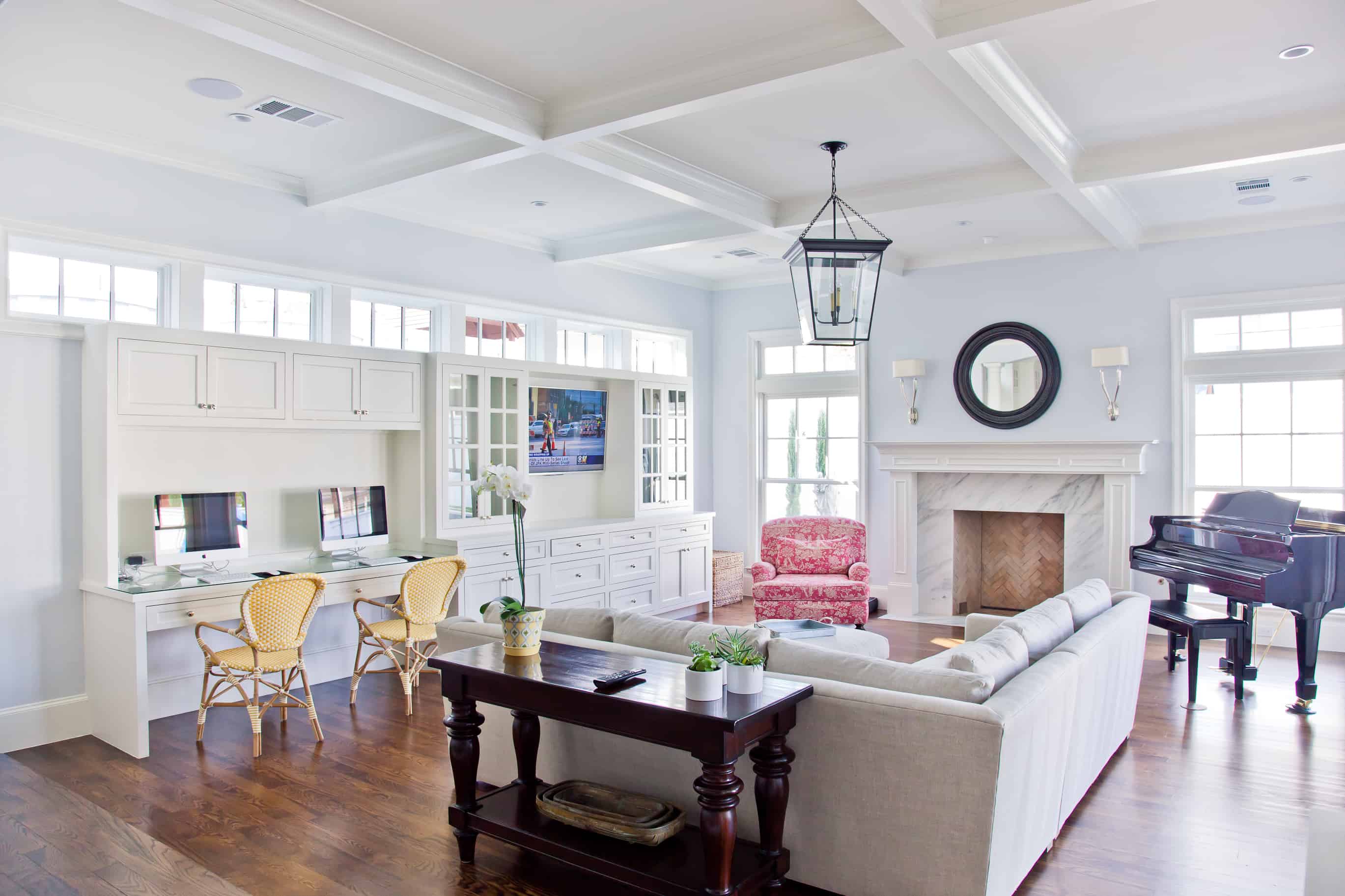 homework area in living room