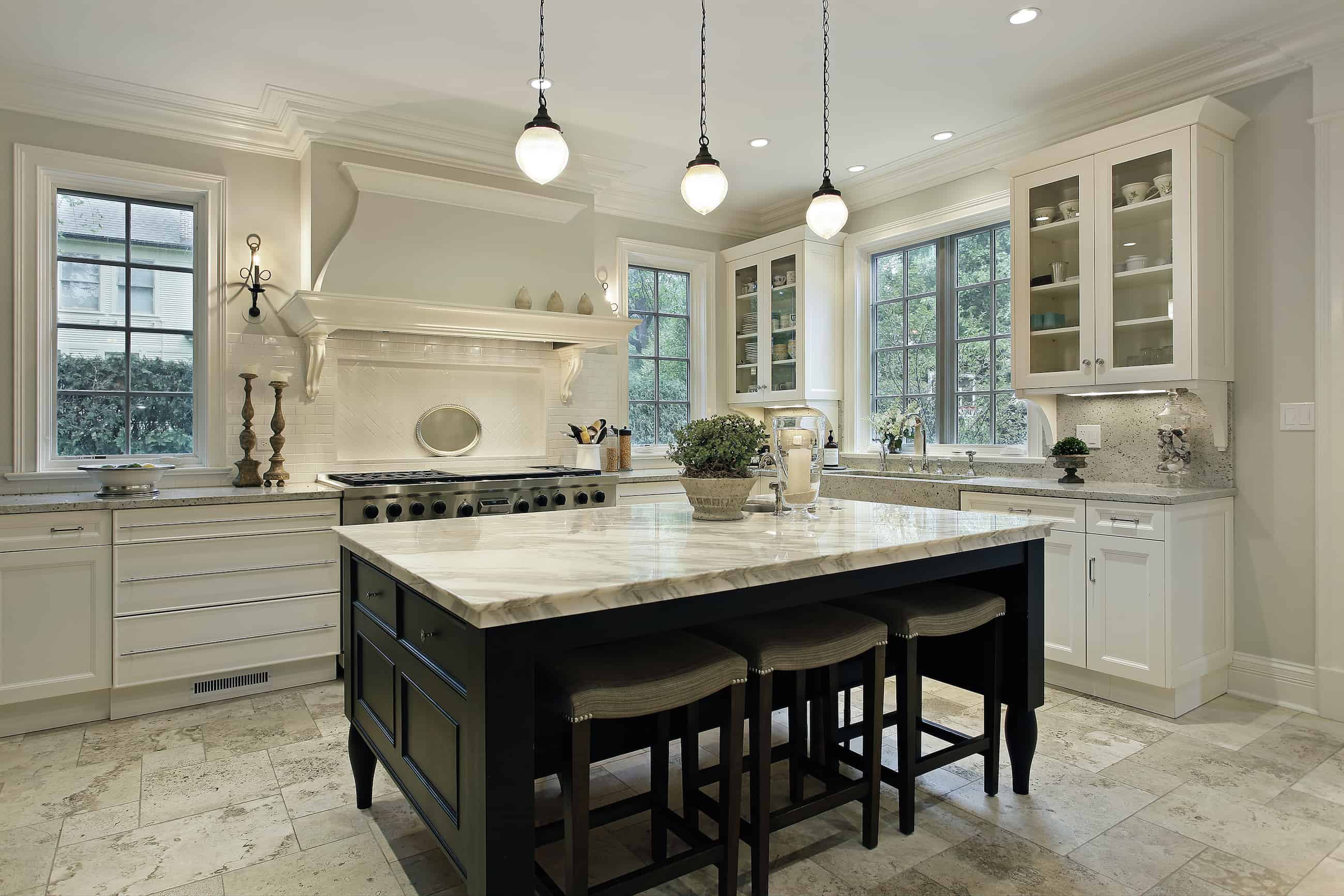 Marble countertop islands are extremely modern to have in the home
