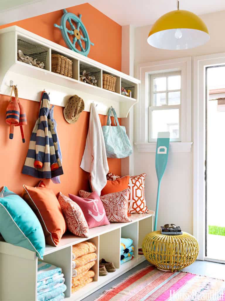 mudroom bench with cubbies