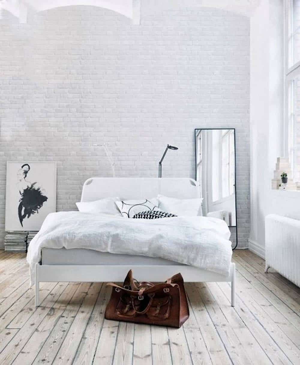 white minimalist bedroom